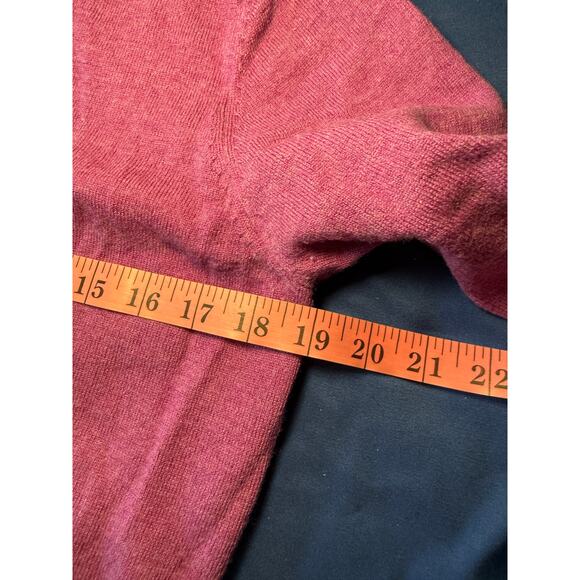 Maker & Company purple 100% merino wool 1/4 zip sweater womens medium preppy - Picture 4 of 4